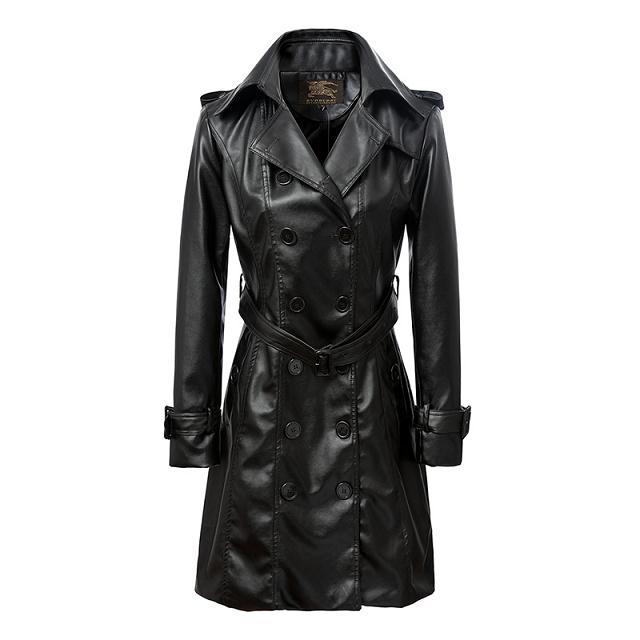 W24044 women  leather coat